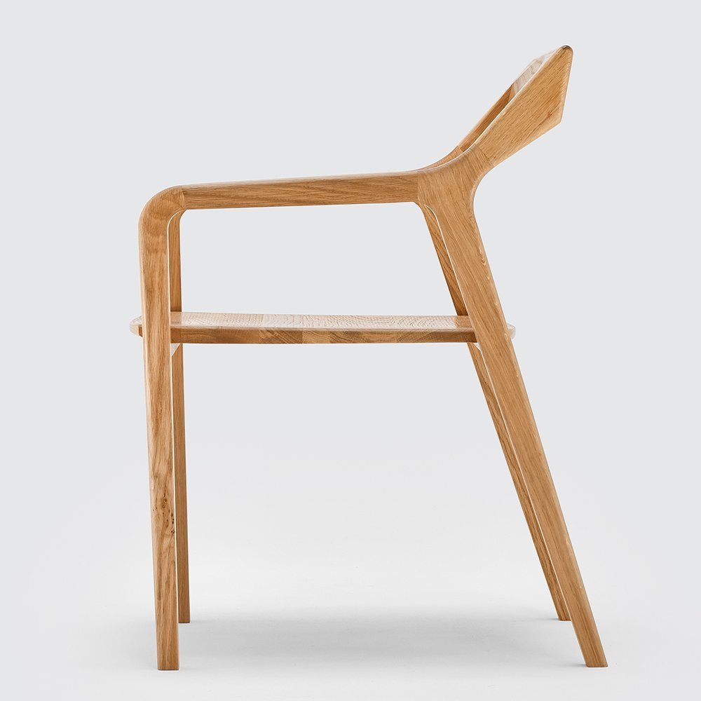 Mobello Stuhl Zeitloser Massiv Holz Designerstuhl, Bequemer Holzstuhl & Esszimmerstuhl, 52x53x80 cm
