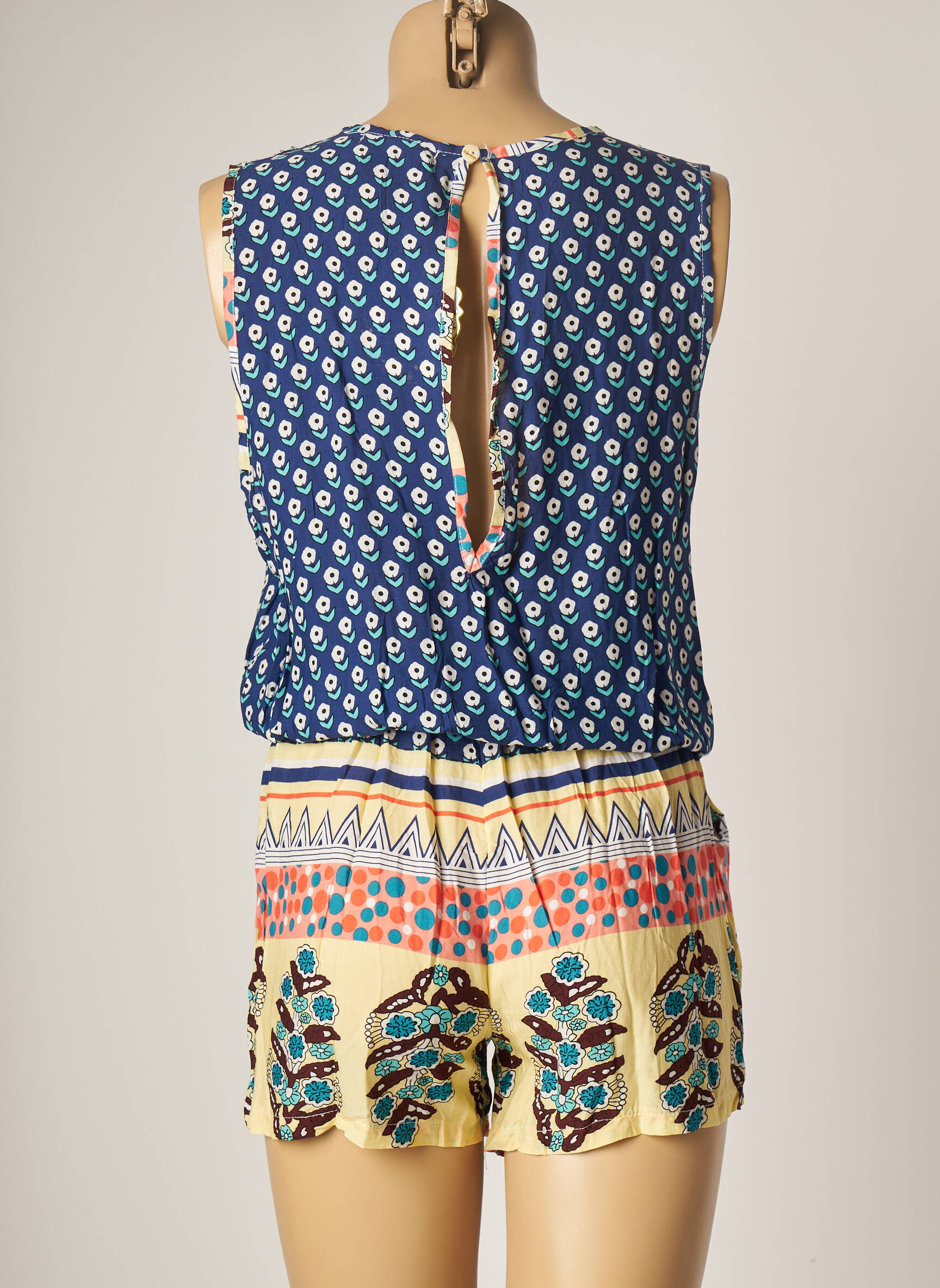 Red Queen Combi Shorts Femme couleur bleu