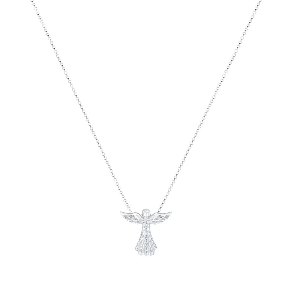 Elli Elli Collier Femme Pendentif d'Ange en Argent Sterling 925 avec Cristaux collier