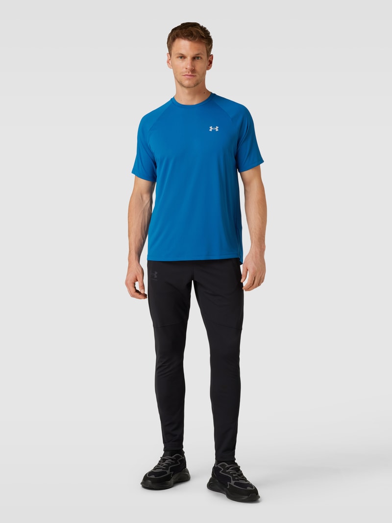 T-Shirt mit Rundhalsausschnitt und Logo-Print in petrol