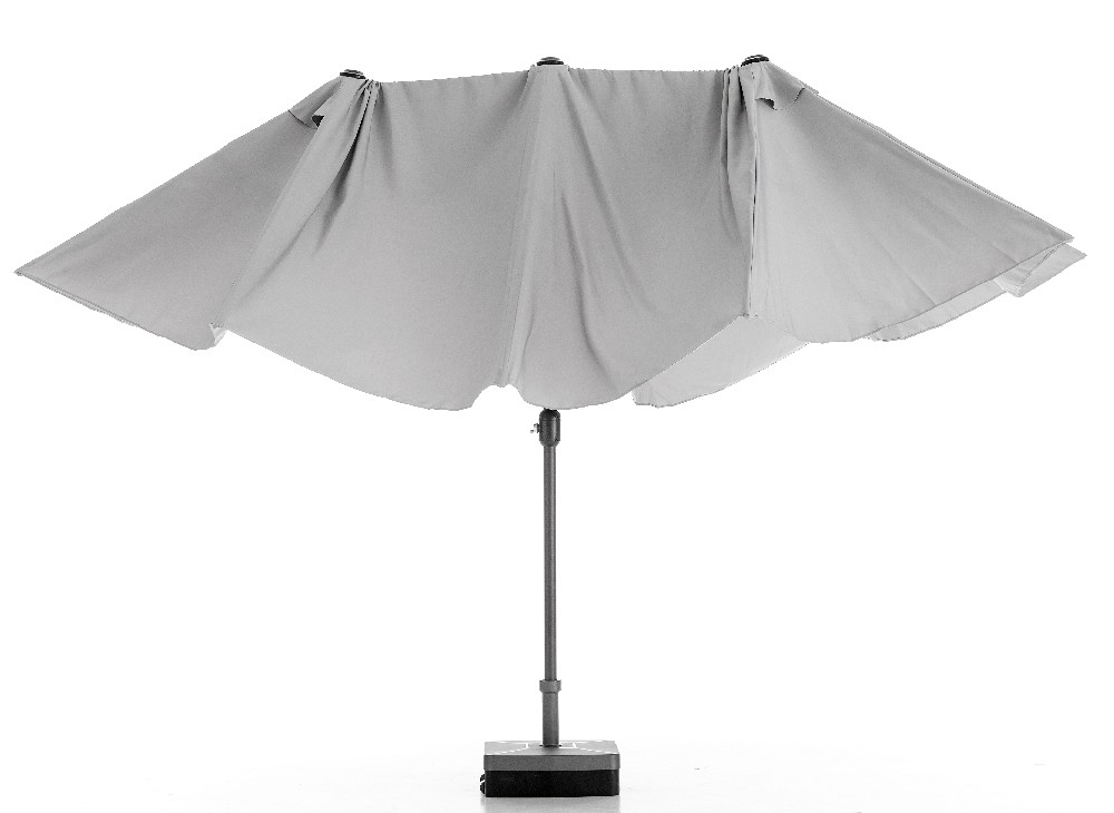 Solax Sunshine XXL-Oval-Sonnenschirm, Grau