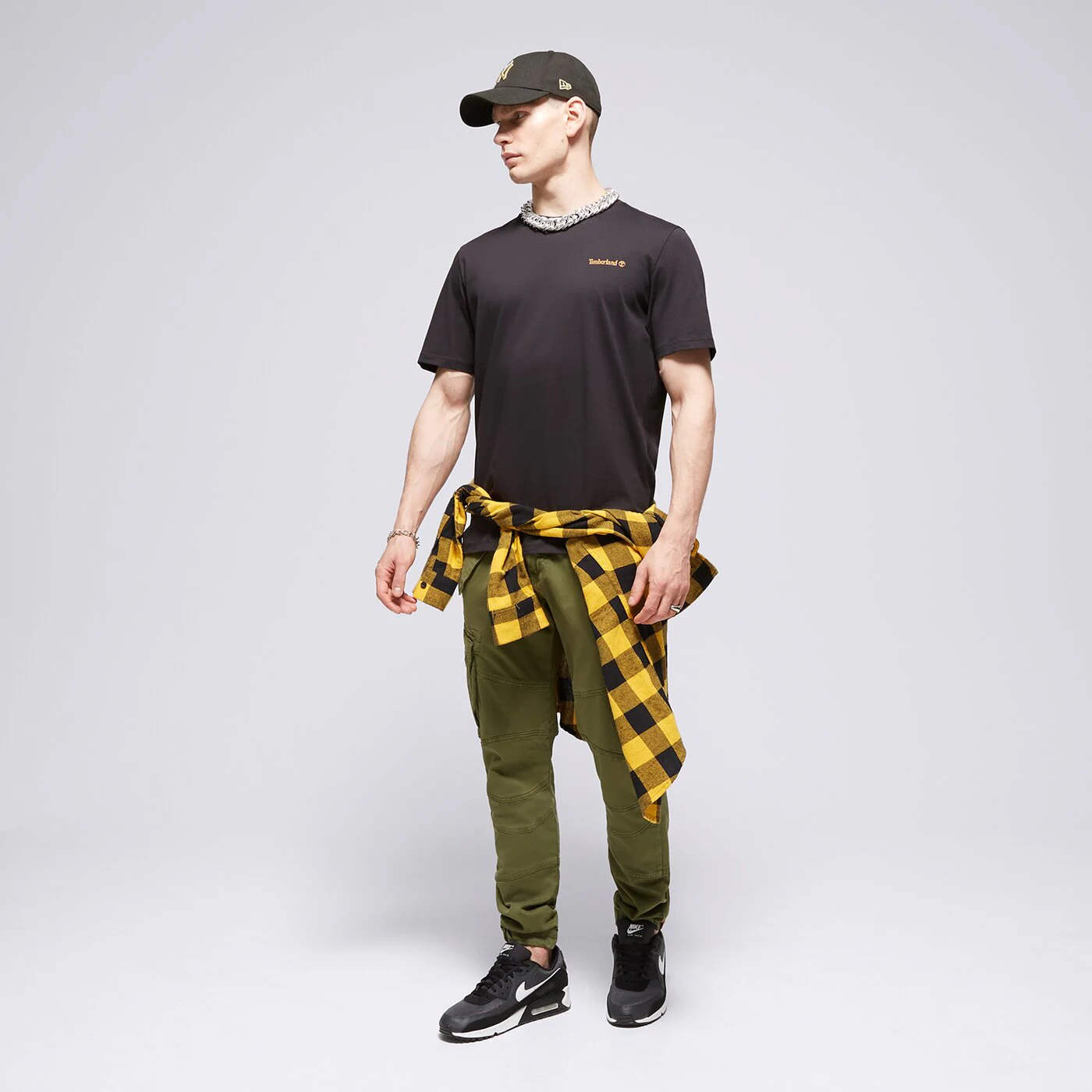 TIMBERLAND T-SHIRT SMALL LOGO PRINT TEE Schwarz
