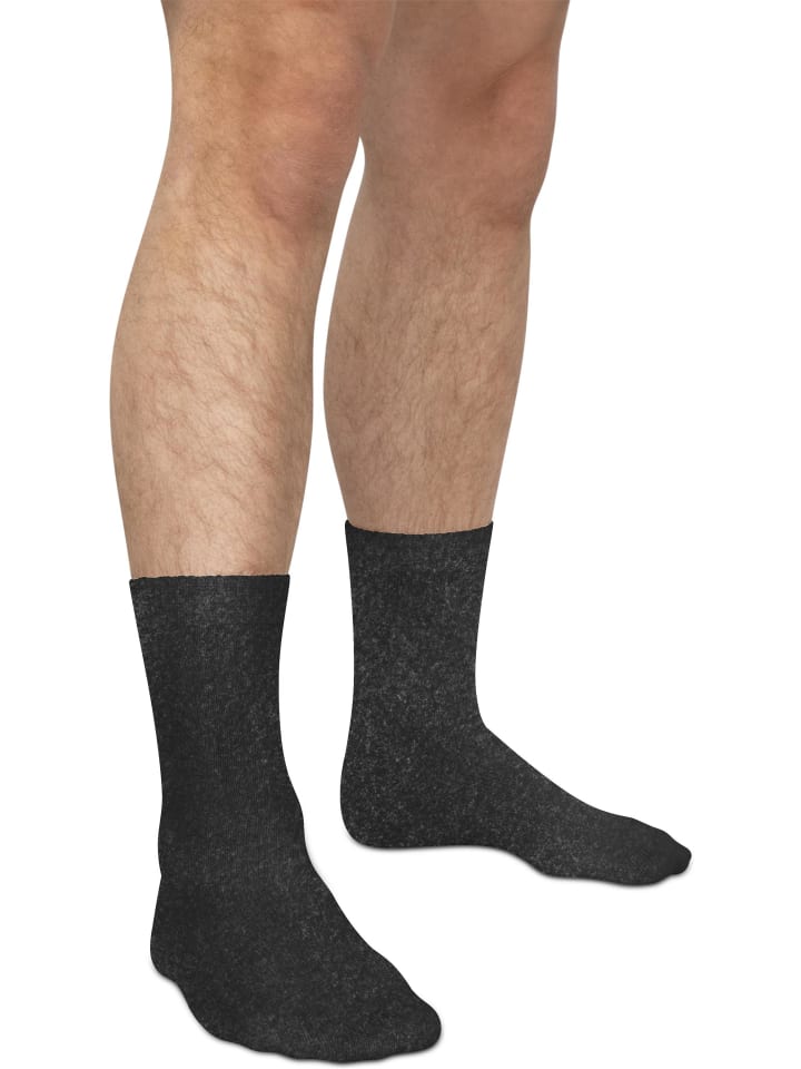 normani 3 Socken aus Cashmere und Merinowolle mit Komfortbund in Anthrazit günstig kaufen