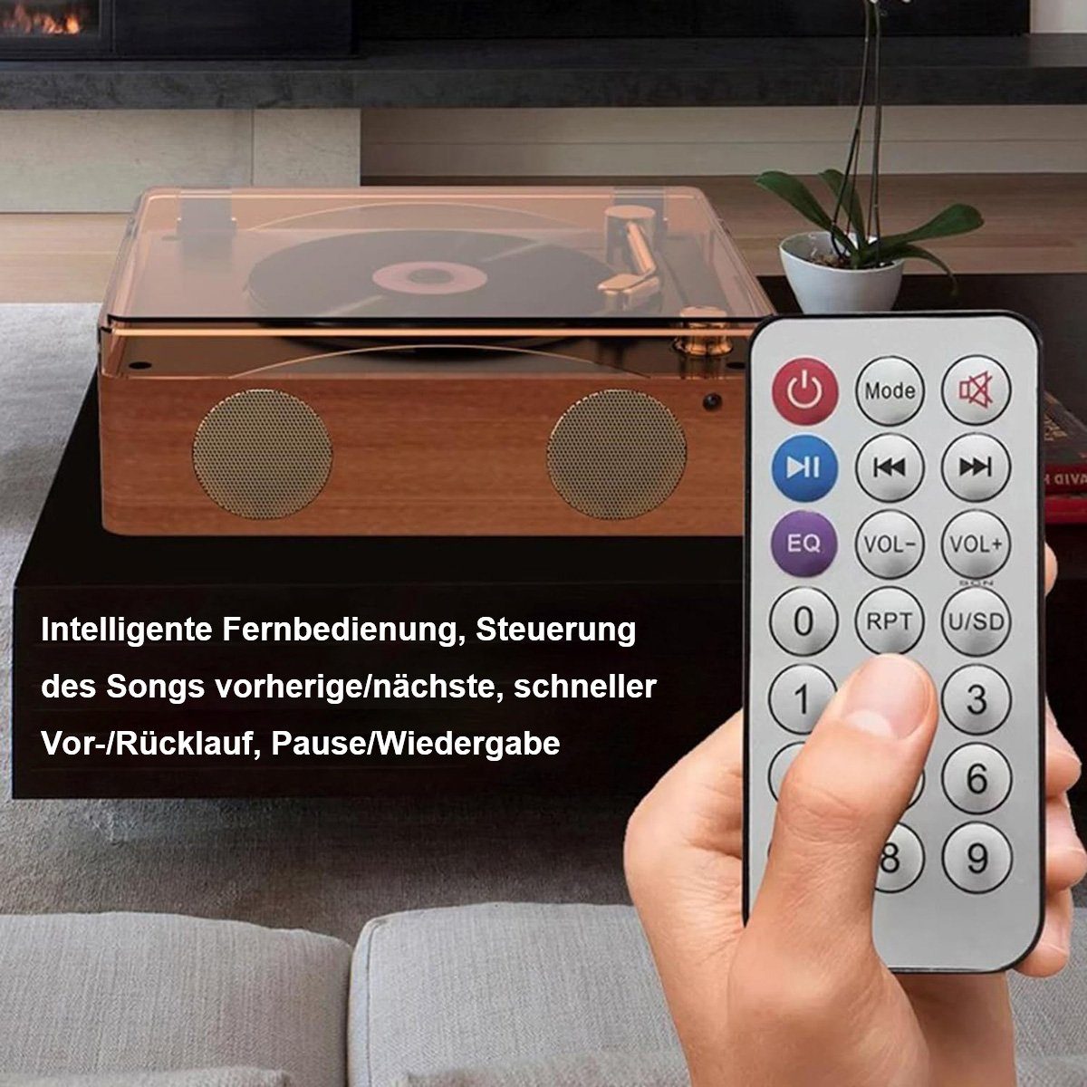 Yoyaxi Tragbarer CD-Player Bluetooth,Fernbedienung und Stereolautsprechern tragbarer CD-Player (Vielseitige Wiedergabemodi, praktisch und benutzerfreundlich)