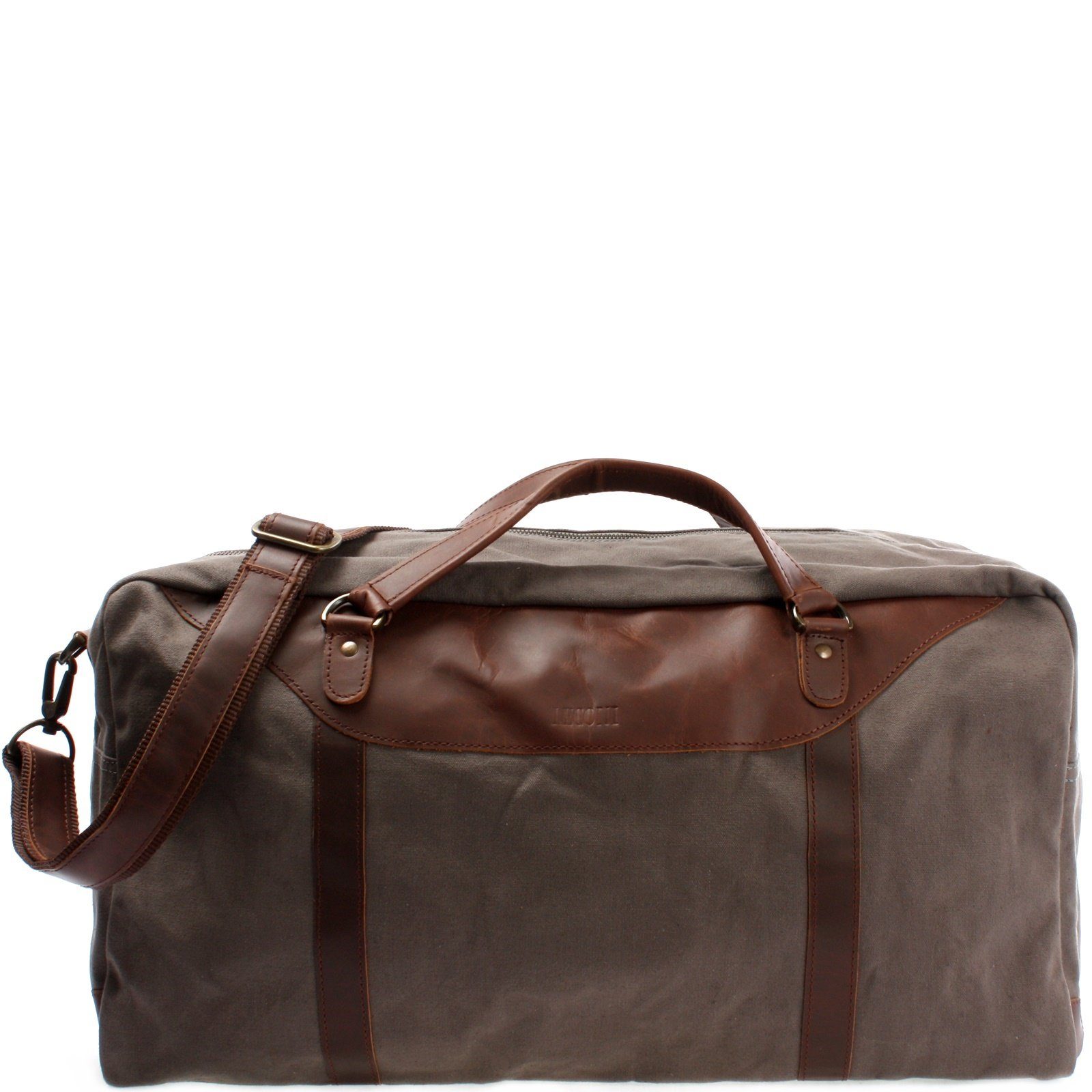 LECONI Weekender Reisetasche Handgepäck Canvas Leder LE2020