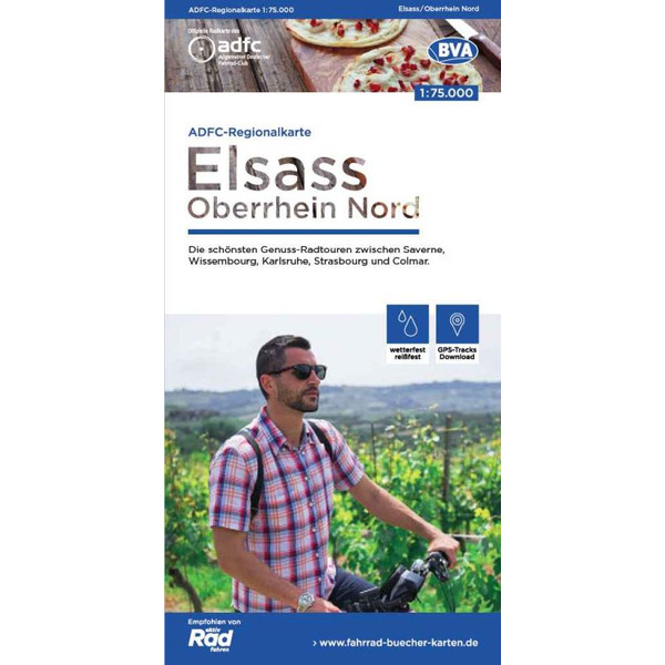 ADFC-REGIONALKARTE ELSASS OBERRHEIN NORD - Fahrradkarte