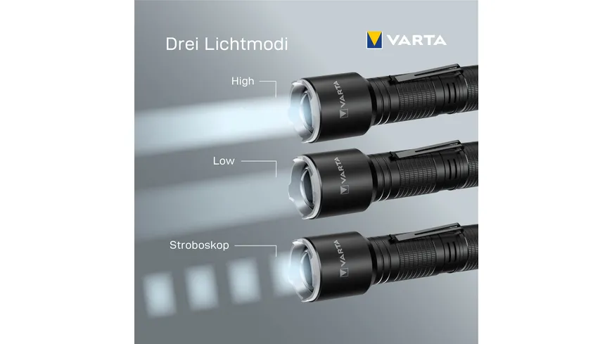 VARTA Aluminium Light F30 3AAA 17608 mit Batterien Blister