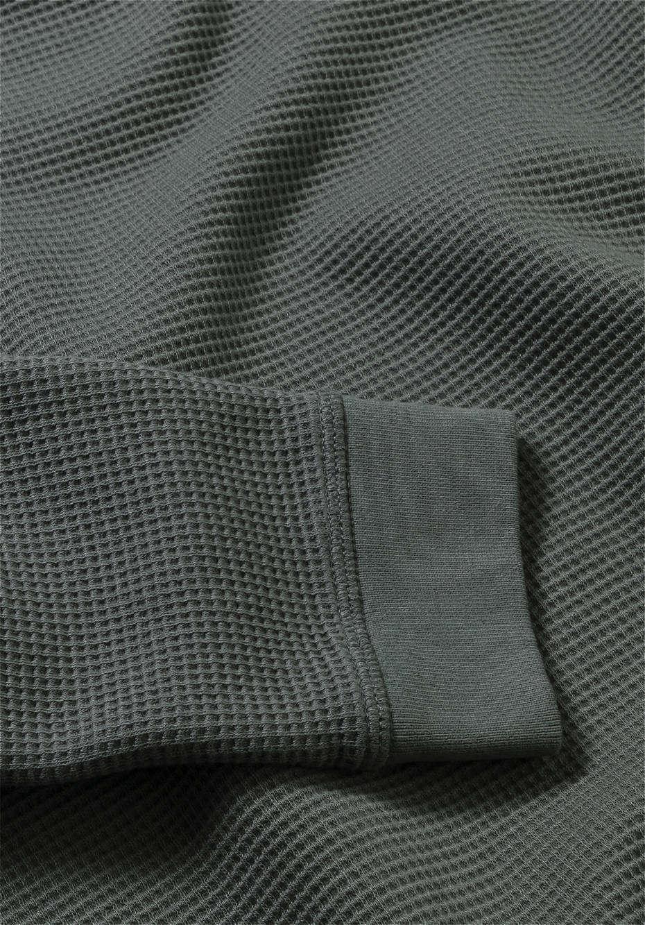 Waffelpiqué-Pullover Regular aus reiner Bio-Baumwolle