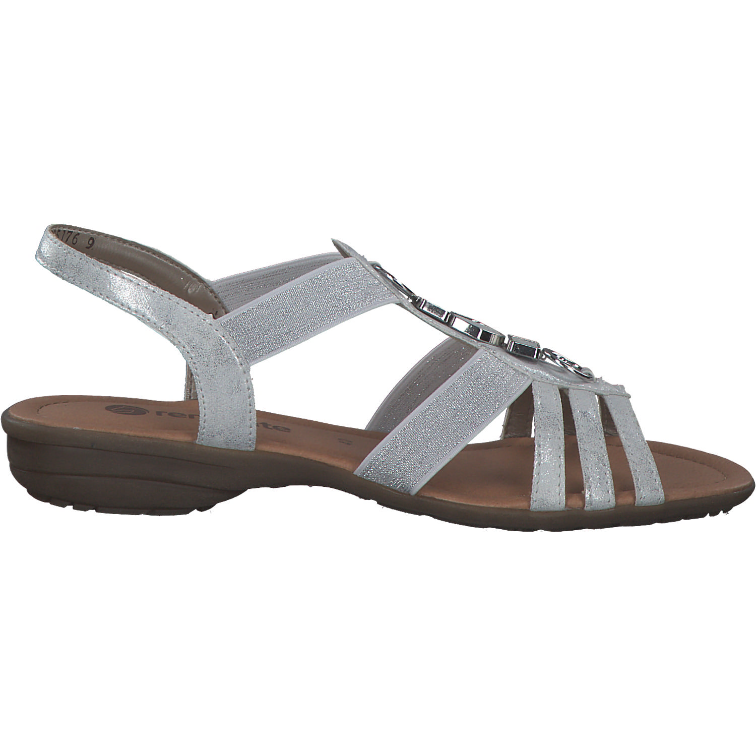 Remonte R3654, Keilsandaletten, Damen, ice/weiss-silber