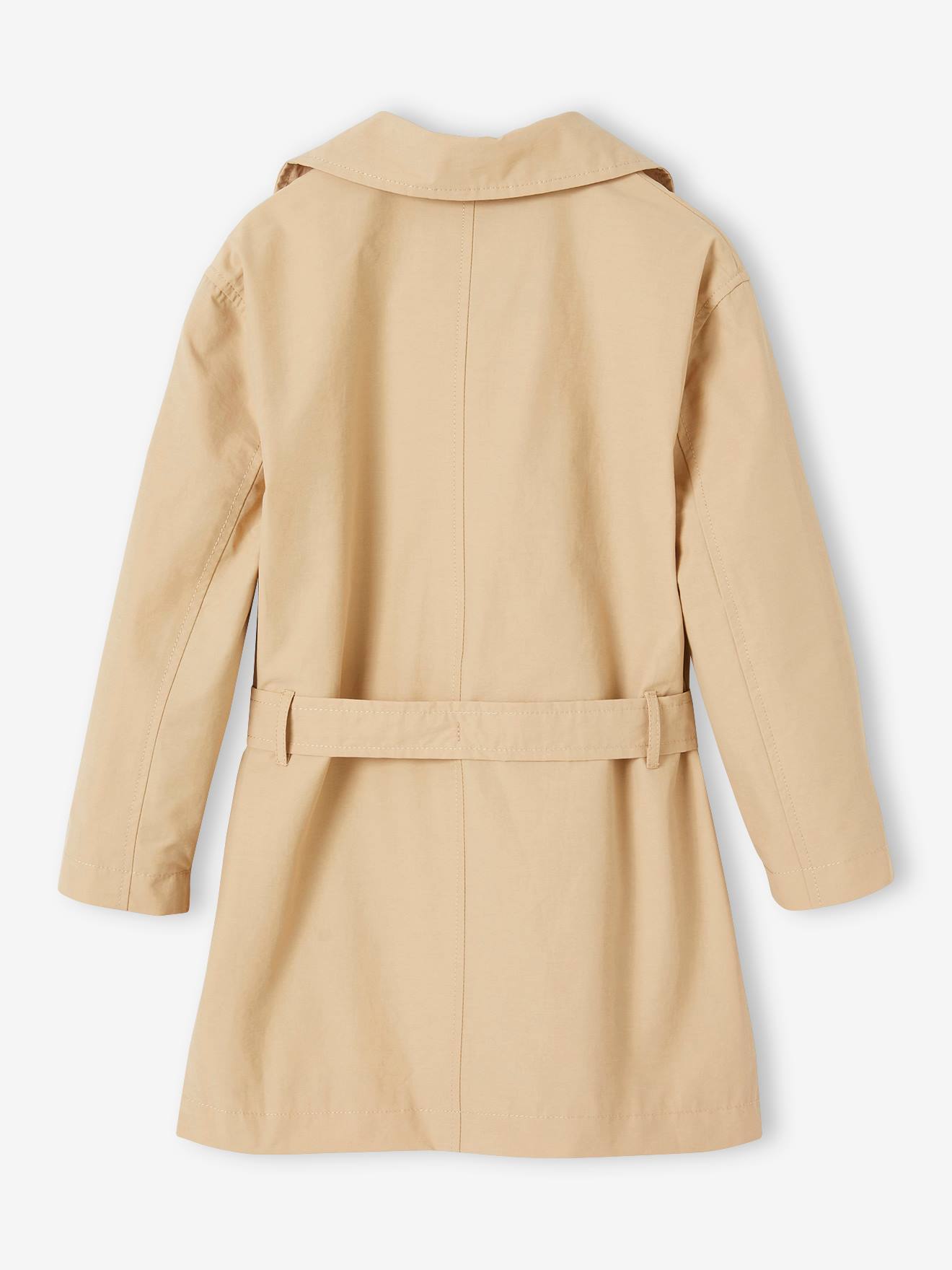 Vertbaudet Mädchen Trenchcoat mit abnehmbarer Kapuze - beige
