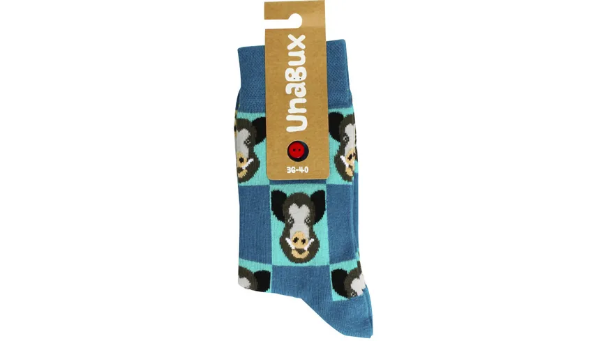 Unabux Unisex Socken Wild Boar mehrfarbig