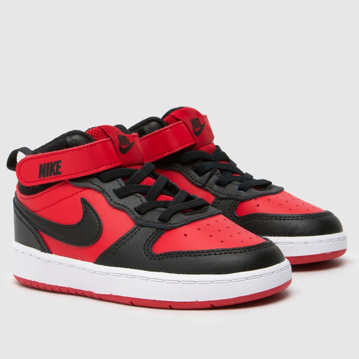 Nike röda multi court borough mid 2 pojkar småbarnssneakers