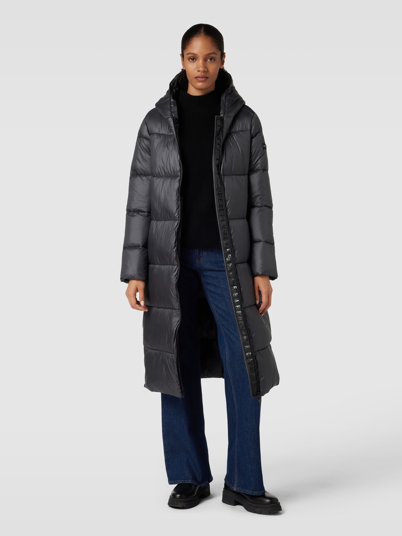 Steppmantel mit Kapuze Modell 'SHELLY' in anthrazit
