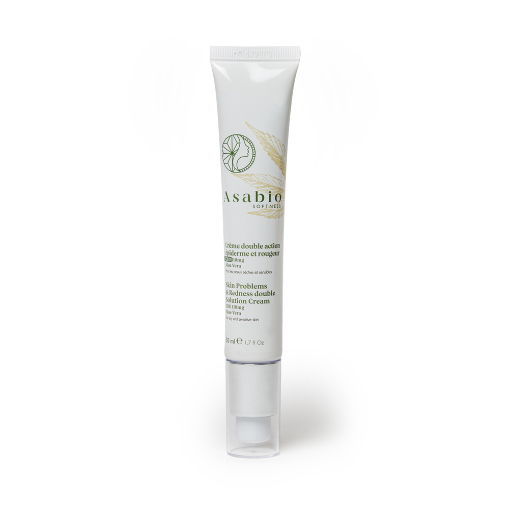 asabio Crème Double Action Epiderme Et Rougeur Crème Protection complète contre les irritations