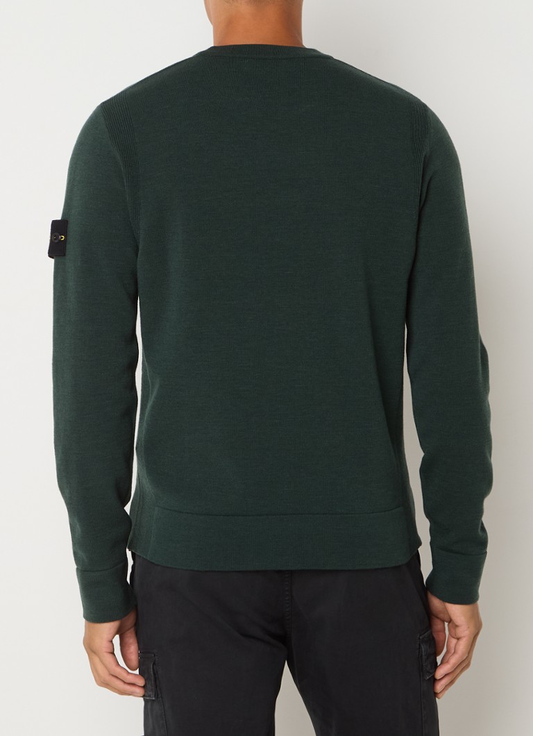 Πουλόβερ Stone Island 81155 από λεπτό πλεκτό μαλλί με όρθιο γιακά