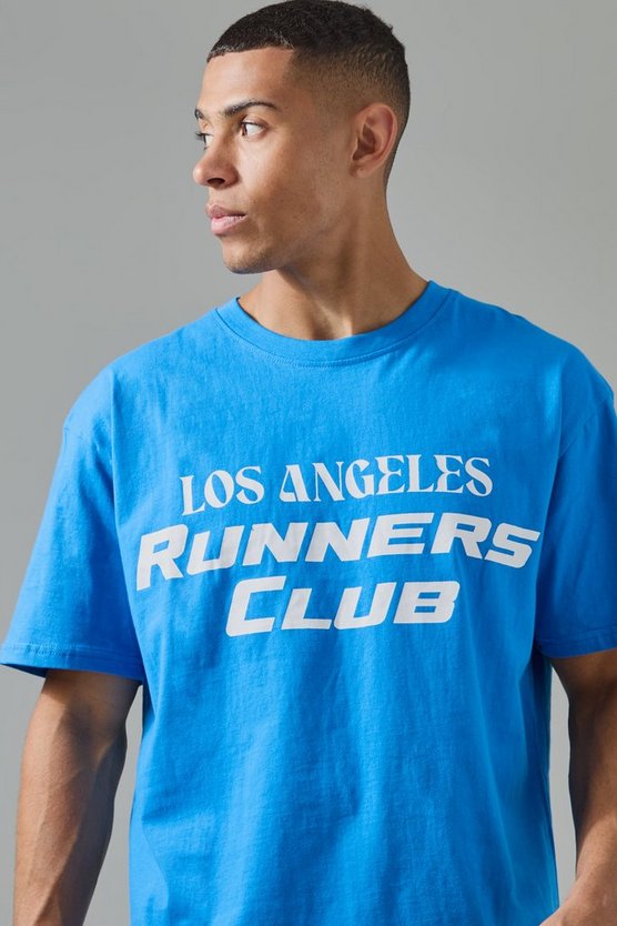Active Oversize T-Shirt mit Runners Club Print