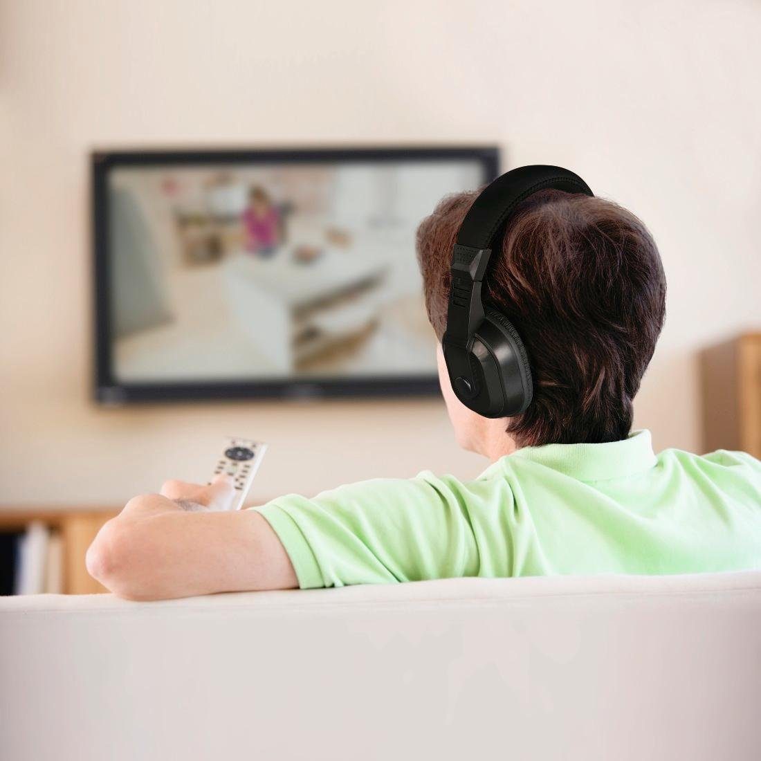 Thomson TV HiFi Kopfhörer Over Ear, Lautstärke regelbar, extra langes Kabel Over-Ear-Kopfhörer (Schwarz)