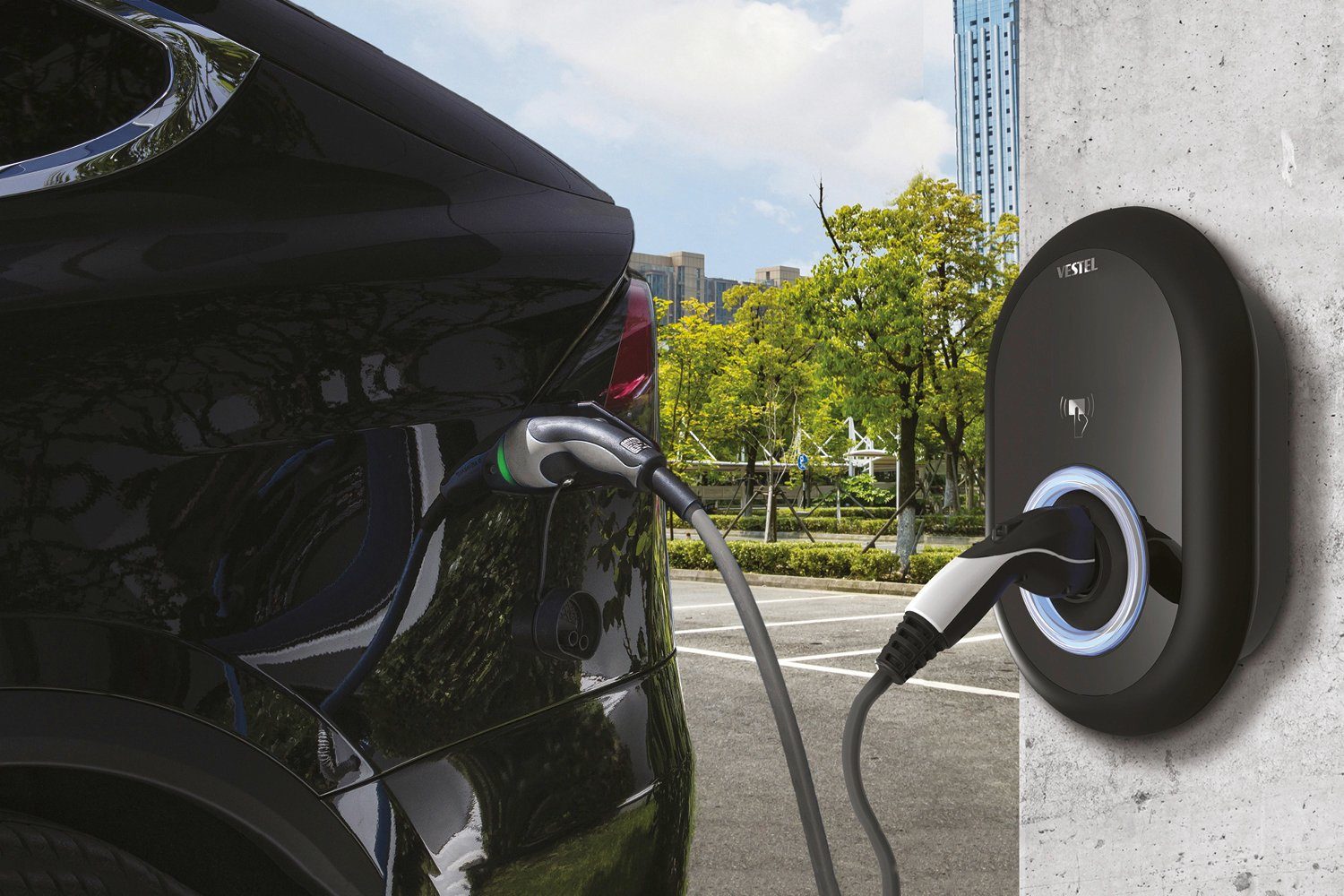 VESTEL stationär Elektroauto-Ladestation Wallbox EVC04-AC22, 22kW / 32A, 3-phasig