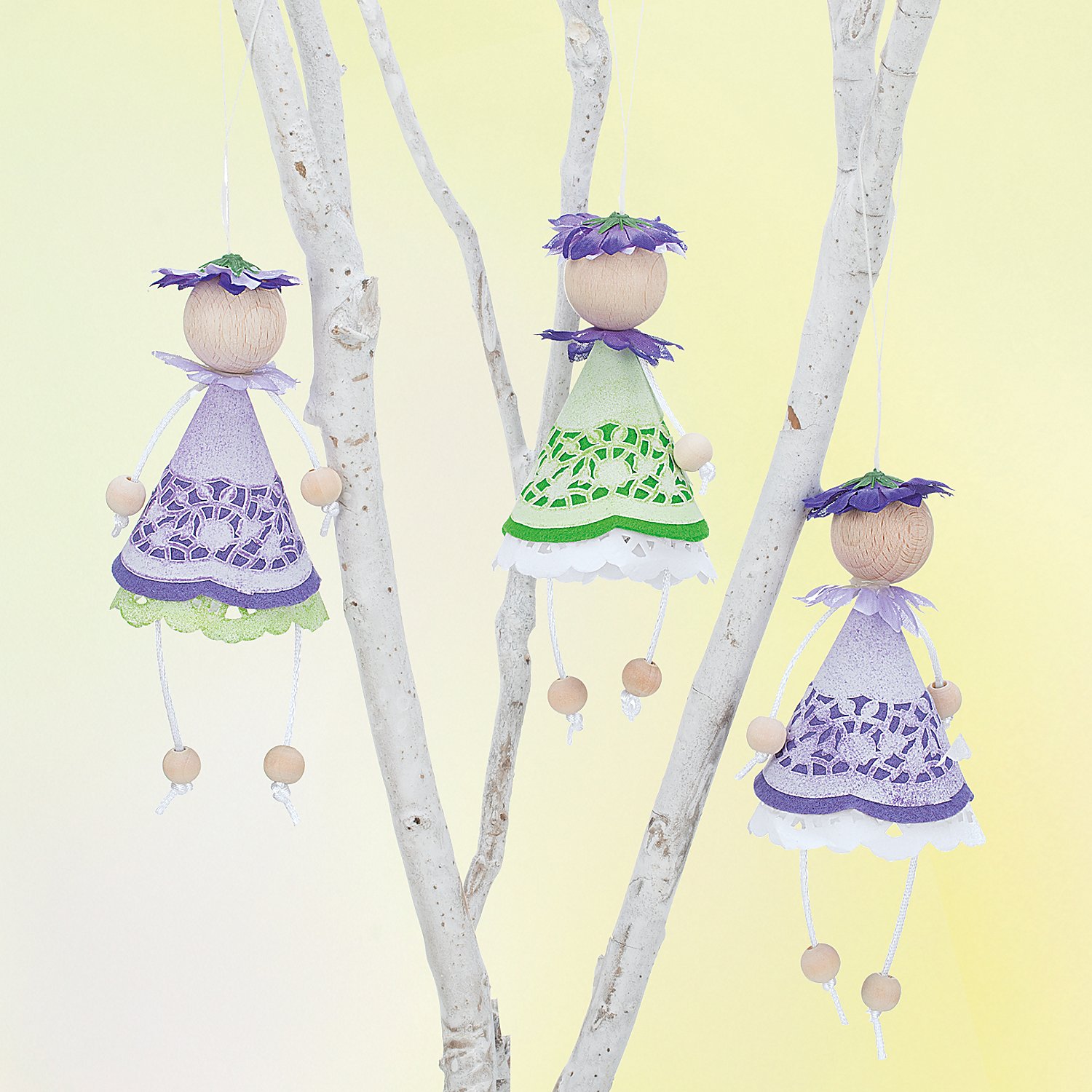 Papierspitzen, weiß/creme, 11–21,5 cm Ø, 60 Stück