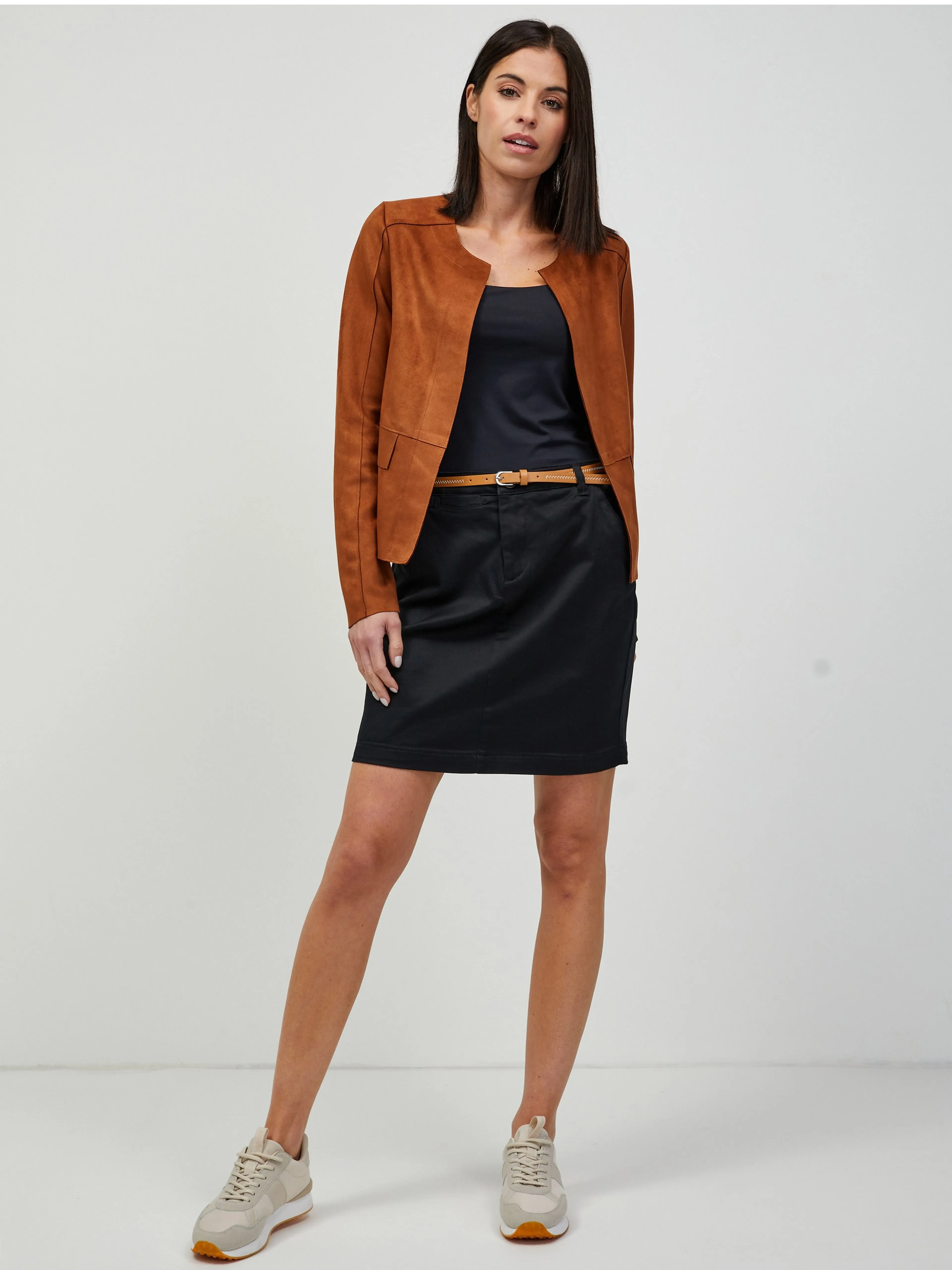 Braune Jacke aus Wildleder ORSAY