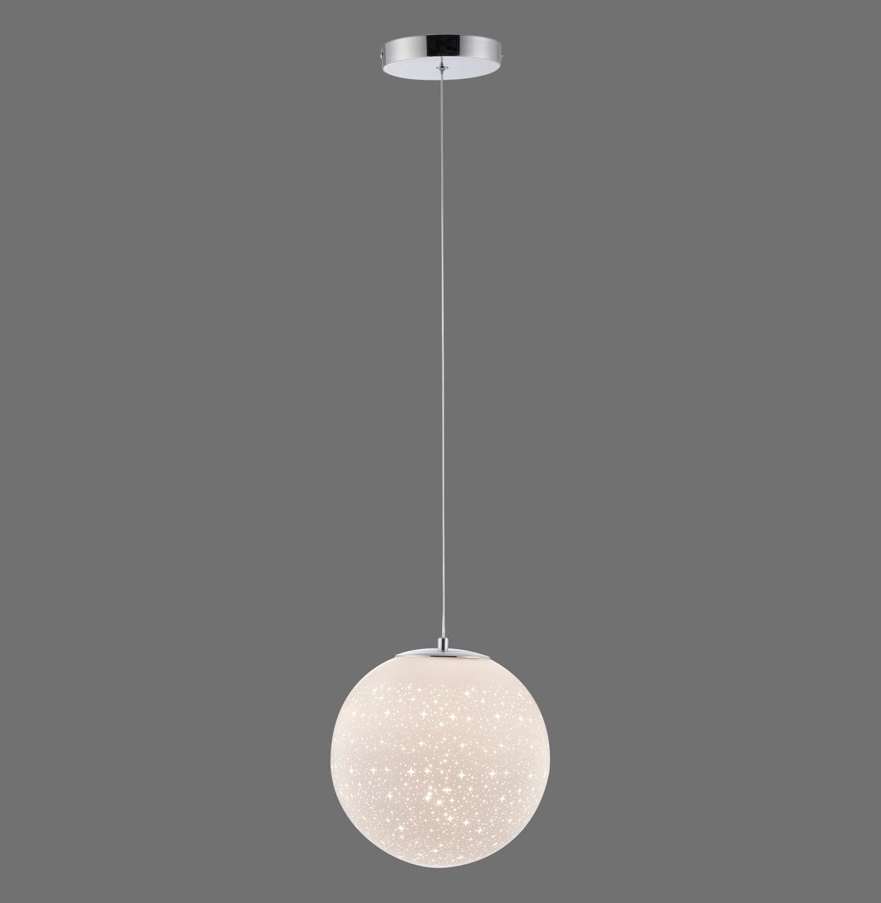 Paul Neuhaus LED Pendelleuchte BOLO, Sternenhimmeloptik, IP20, Chrom