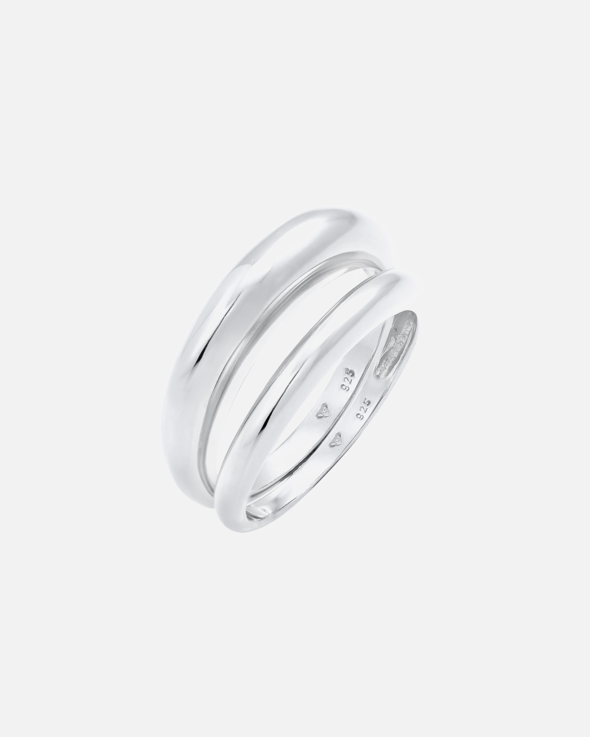 Set de inele Elli PREMIUM pentru femei - Inele simple, groase, stil blogger, din argint 925