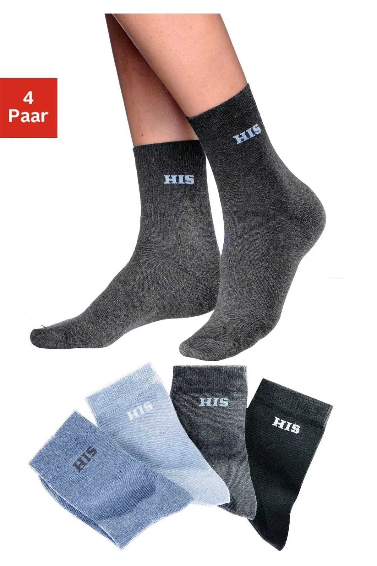 HIS  Socken - Blau - Unifarben