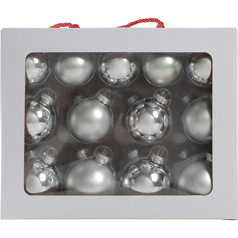 Home Julekule 26-pk glass sølv