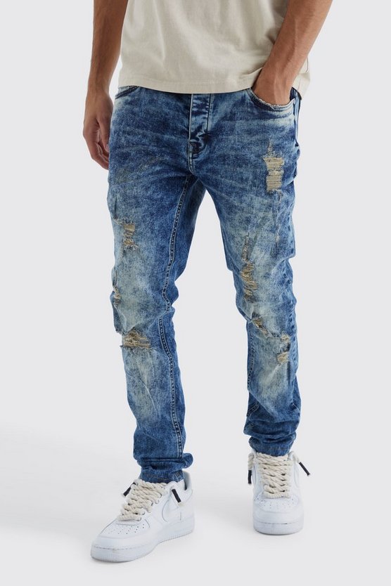 Zerrissene Skinny Stretch Jeans