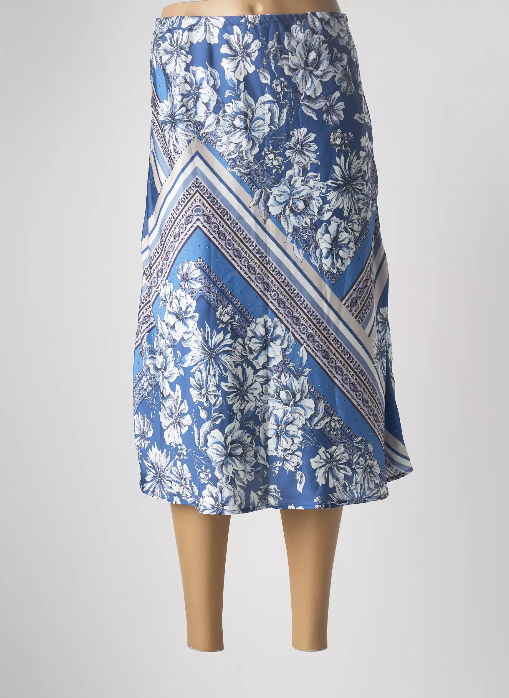 Morgan Jupes Mi Longues Femme couleur bleu
