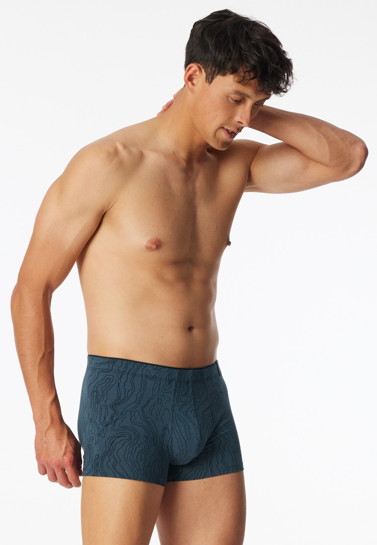 Shorts Modal gemustert dunkelblau - Long Life Soft