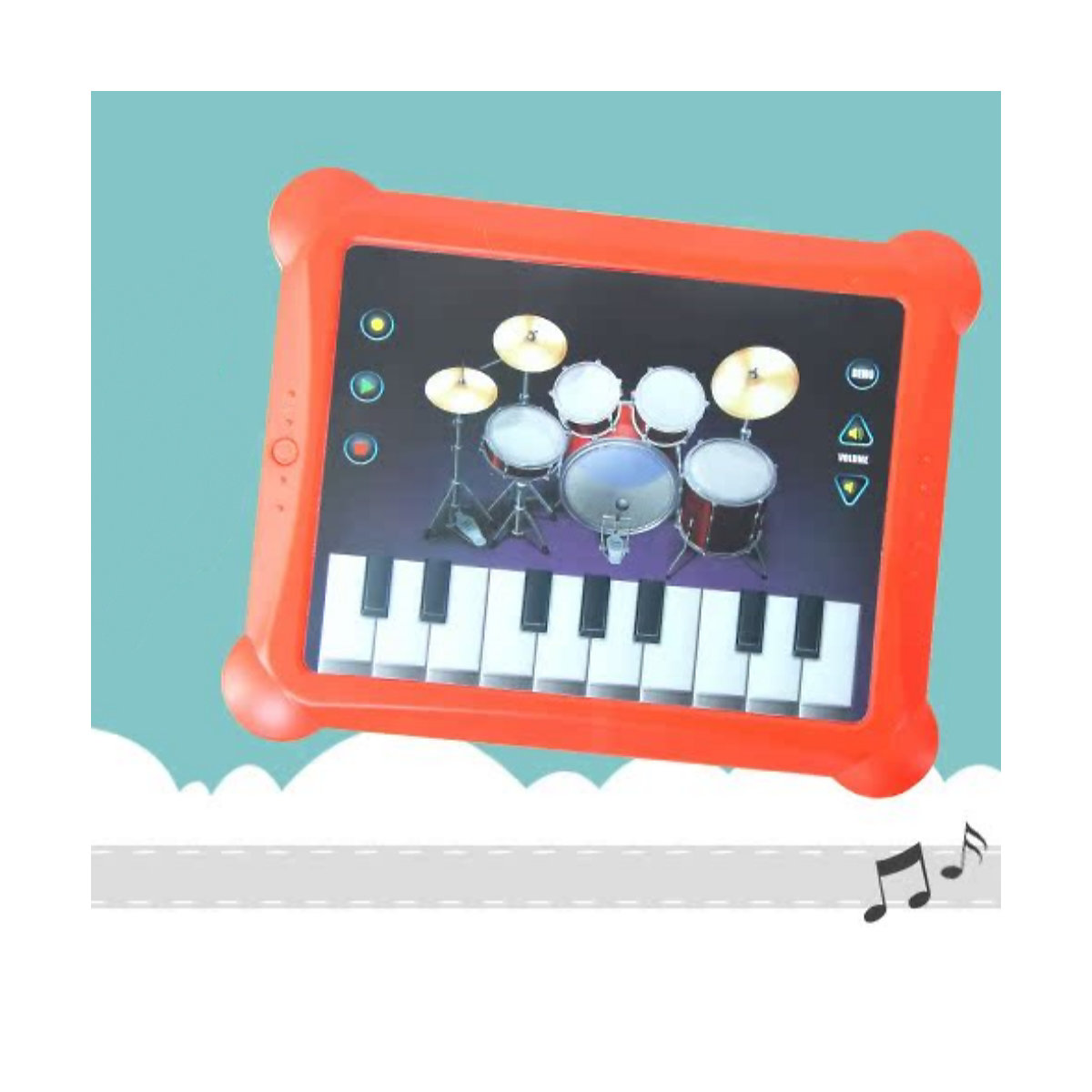 Elektronisches Keyboard (Musik) Mini-Version von Schlagzeug und E-Piano in einem Spielzeug!