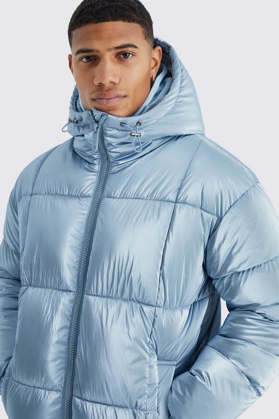 Steppjacke in Metallic-Optik