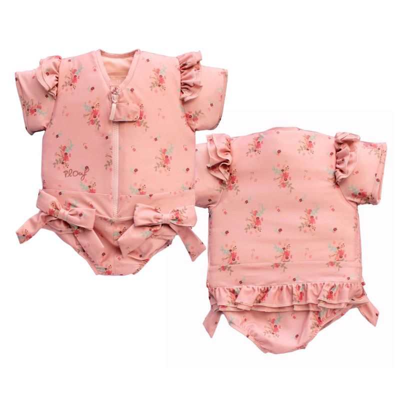 Maillot de bain flottant : Fleurette Rose poudré