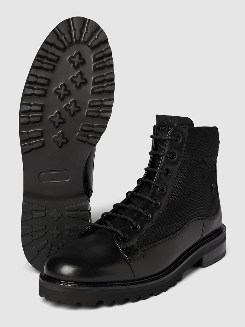 Boots aus Leder Modell 'tela mario' in schwarz