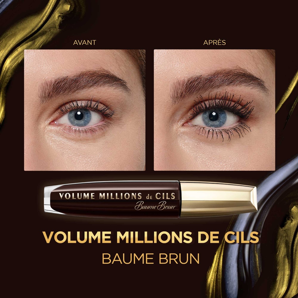 L'Oréal Paris L'Oréal Paris Mascara Volume Millions de Cils Baume Brun Mascara volume intense et soin