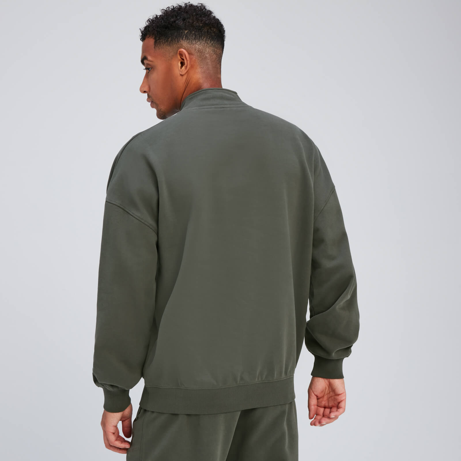 Haut à fermeture éclair ¼ MP Rest Day pour hommes – Vert taupe