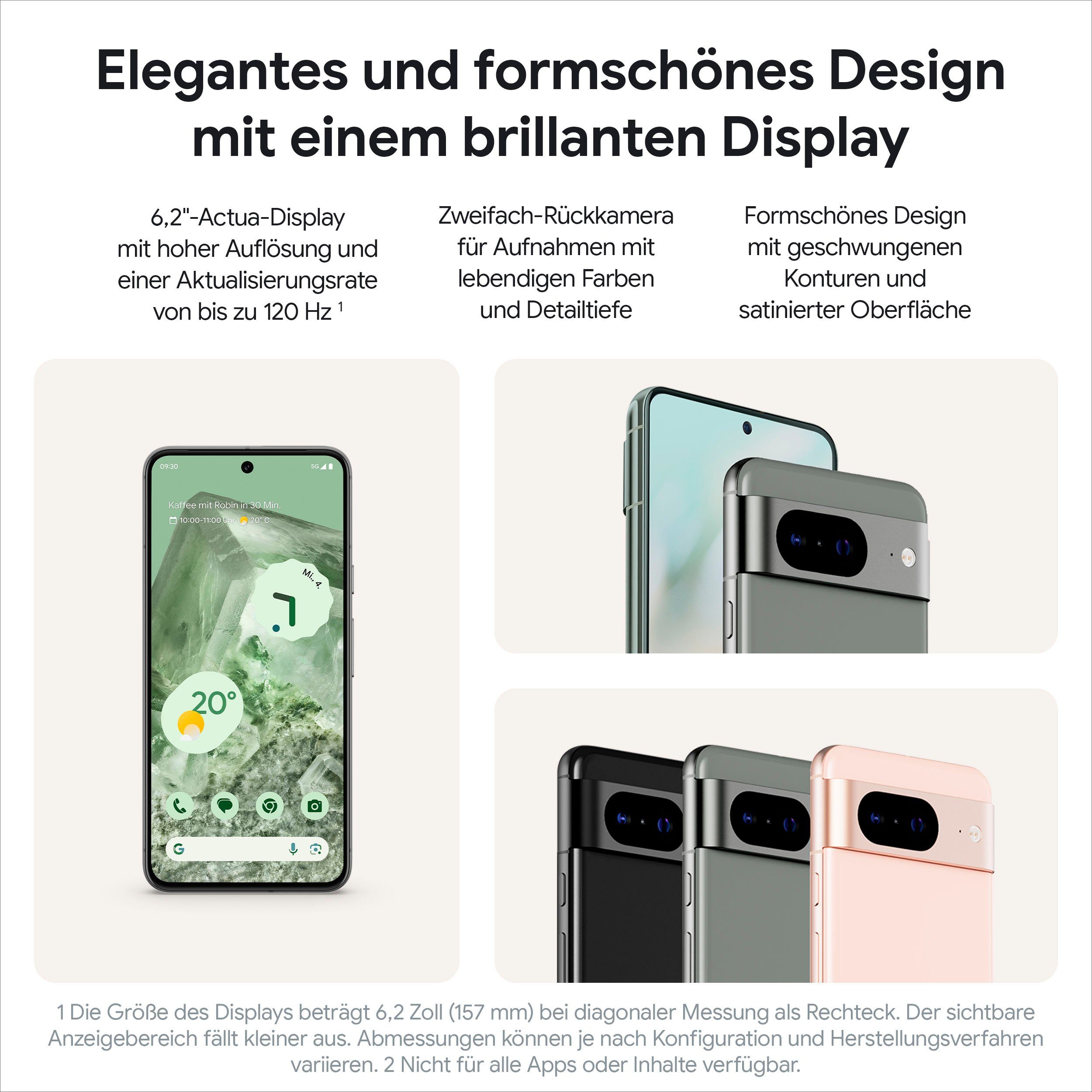 Google Pixel 8, 128GB Smartphone (15,7 cm/6,2 Zoll, 128 GB Speicherplatz, 50 MP Kamera)