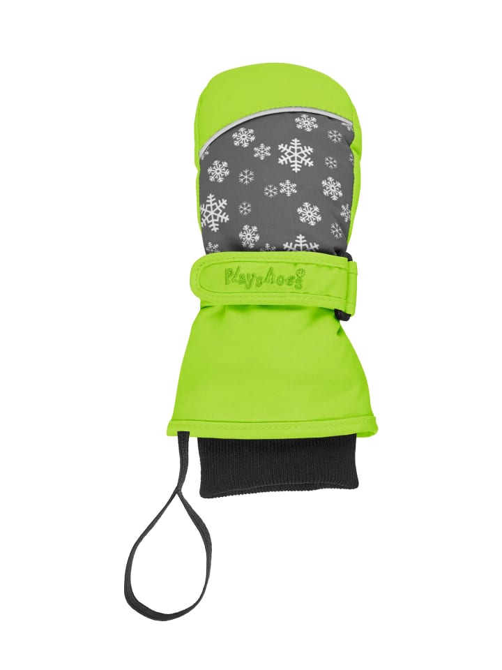 Playshoes Fäustling Schneeflocken in Grün günstig kaufen