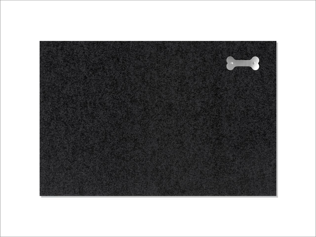 Keilbach Designprodukte Keilbach Fußmatte mit Edelstahlelement, 87 x 57 cm, schwarz