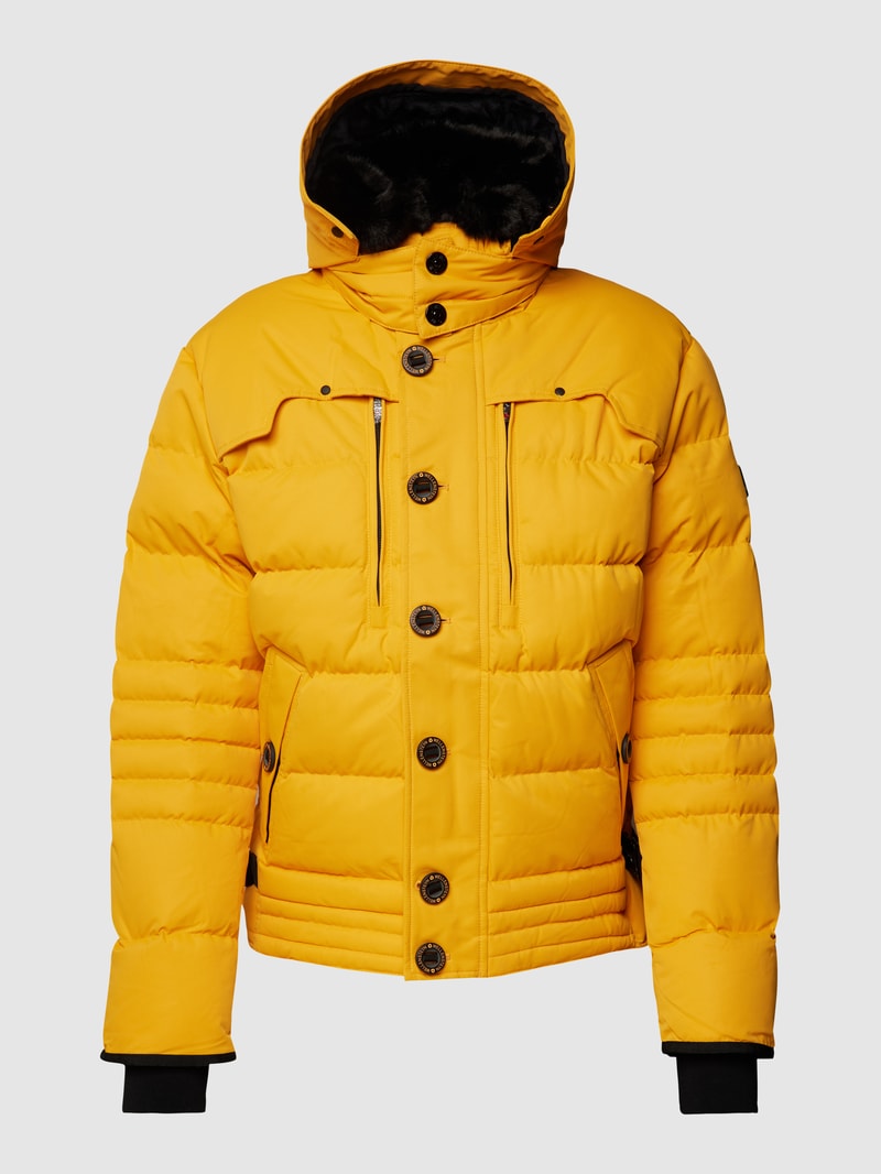 Steppjacke mit abnehmbarer Kapuze Modell 'STARSTREAM' in gelb