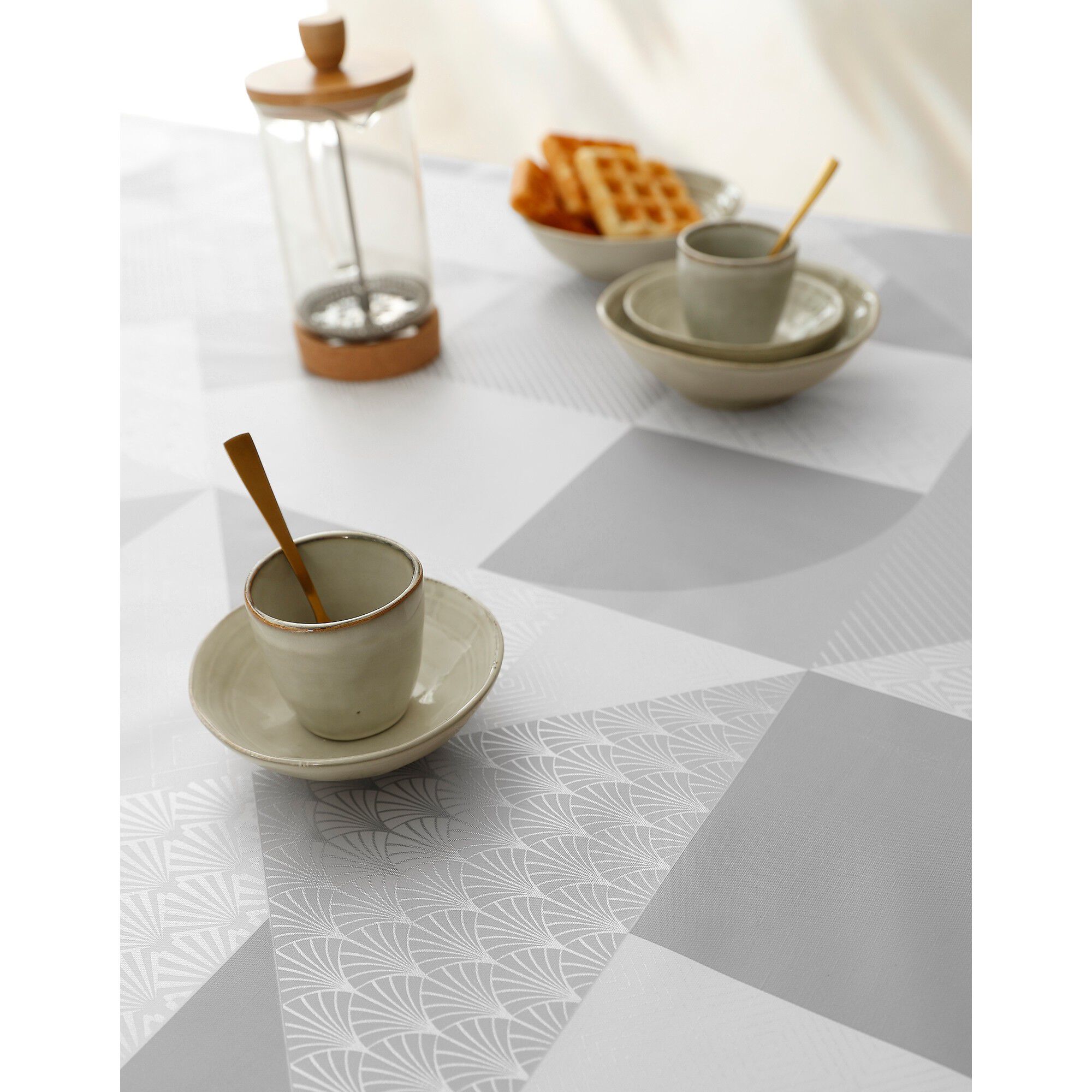 Nappe toile cirée imprimé géométrique