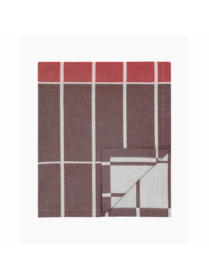 Marimekko Tischdecke Tiiliskivi in Burgundrot | Pink | Natur günstig kaufen onesize