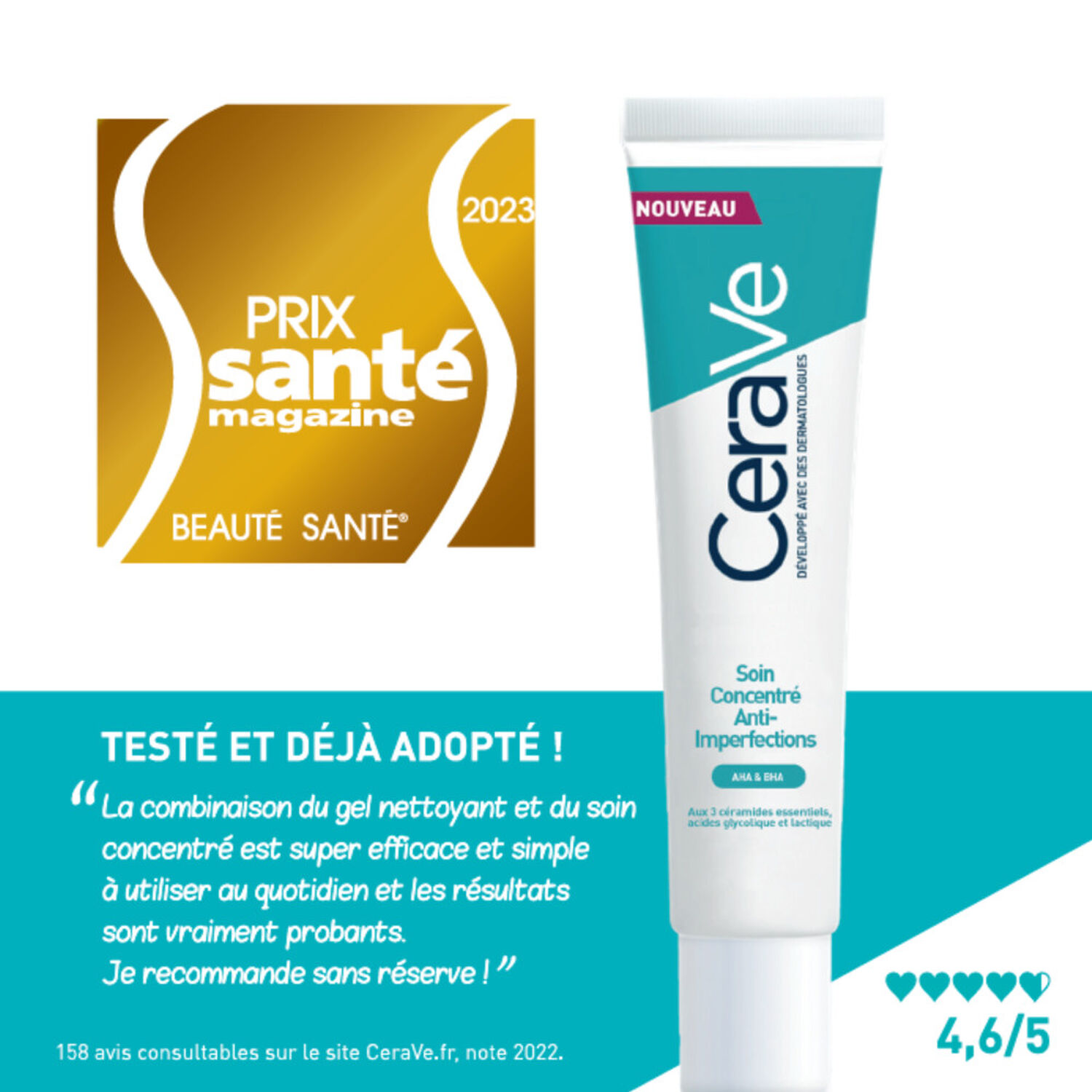 Cerave Concentré Anti-Imperfections Soin de Nuit pour Peaux à Imperfections 40 ml