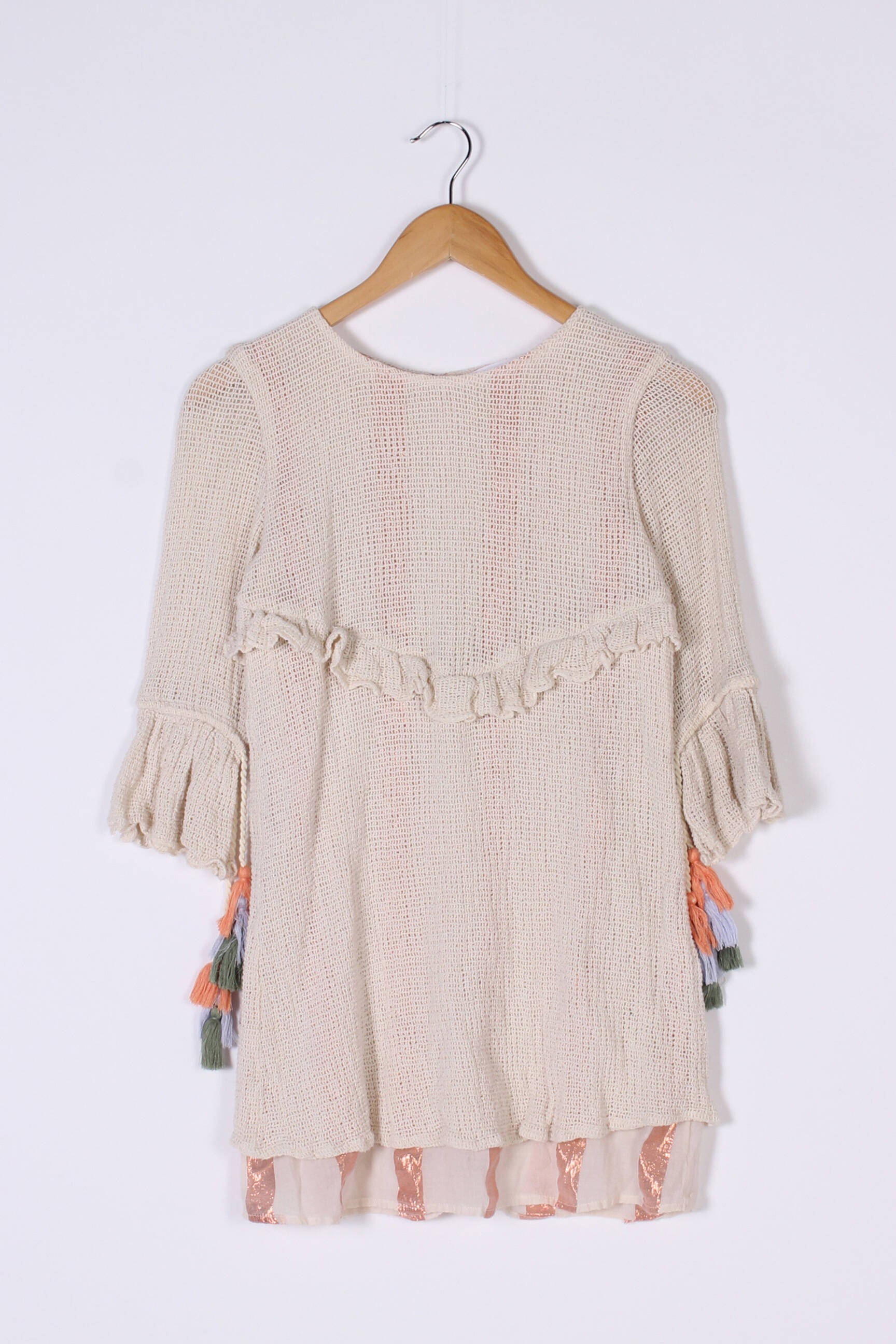 Zara Tuniquemanchelongue Femme couleur beige