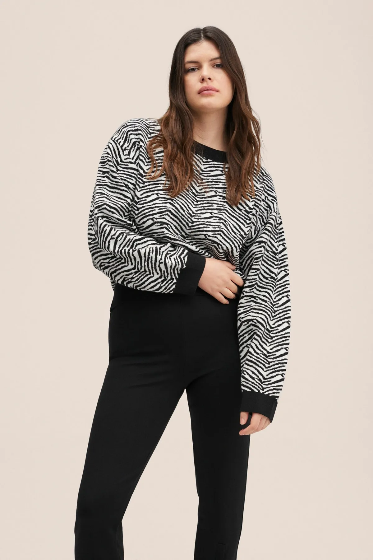 MANGO  Pullover - Schwarz - Regular Fit