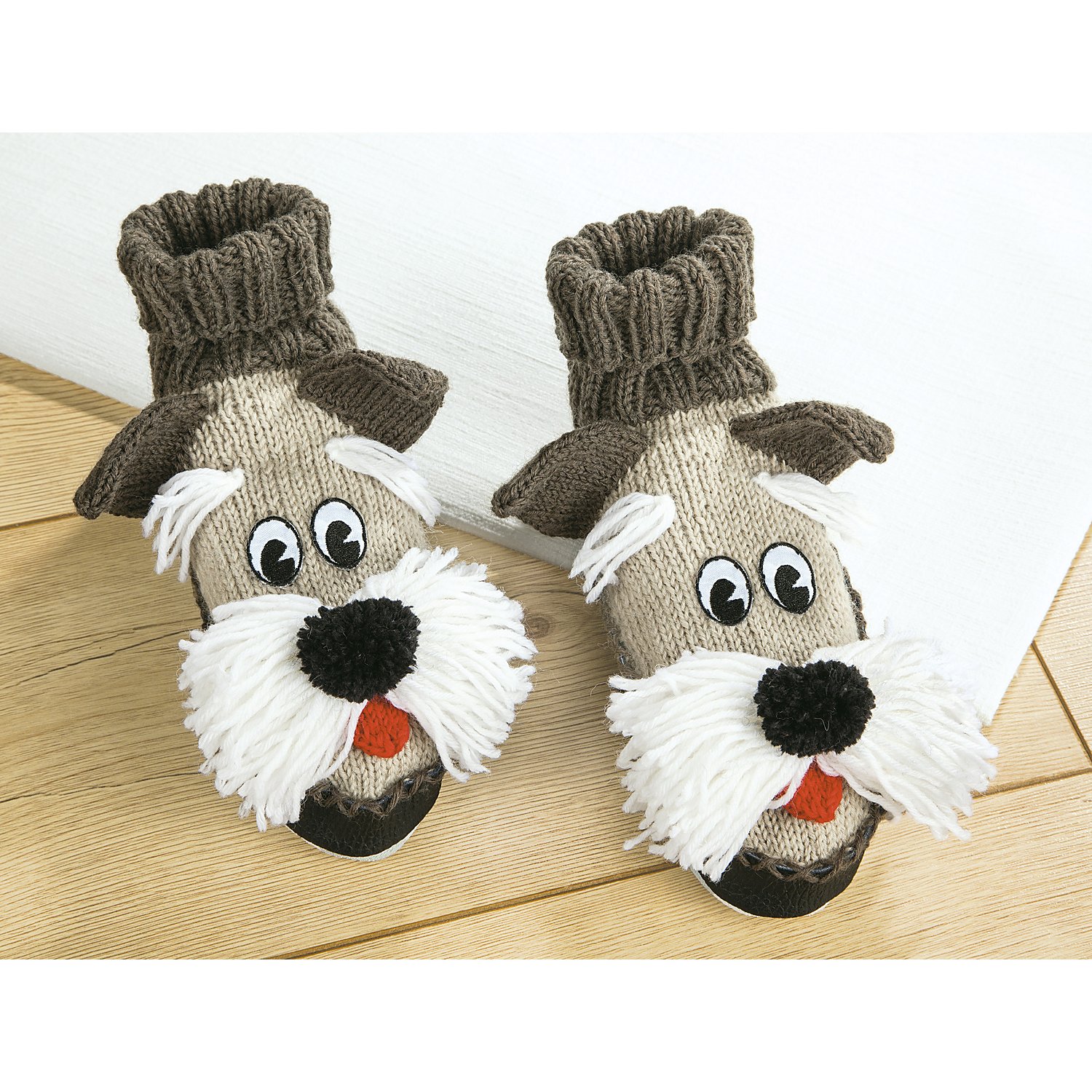 buttinette Ledersohlen für Hüttenschuhe, schwarz