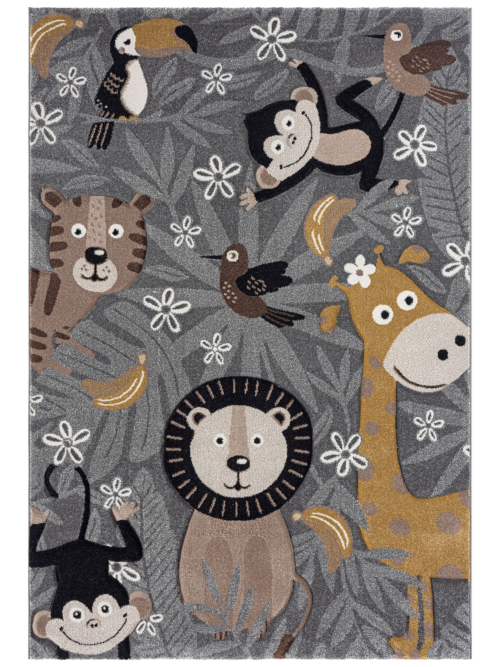 Junglebook Kinder-Teppich, Grau