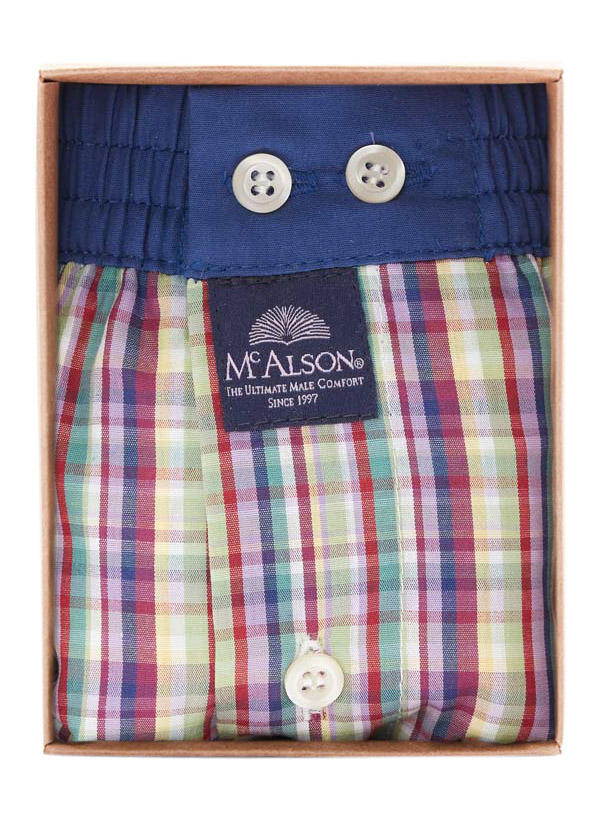 MC ALSON, Boxershorts, Baumwolle, multicolor kariert