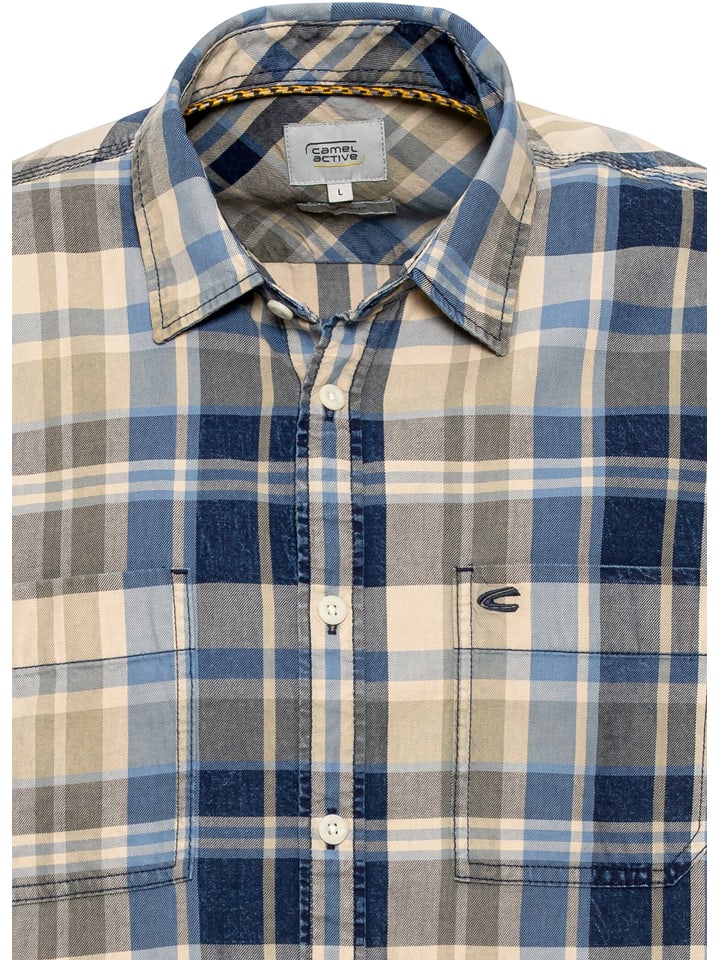 Camel Active Hemd - Regular fit -  in Dunkelblau günstig kaufen